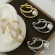 Pave pearl zircon l ear cuff ( pairs )