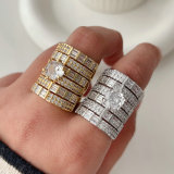 Chunky pave zircon ring