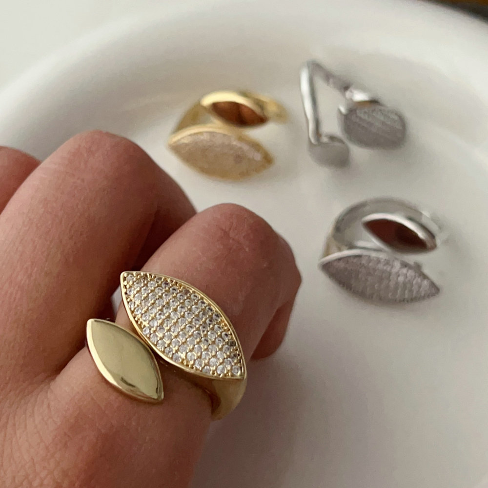 Pave fashion ring