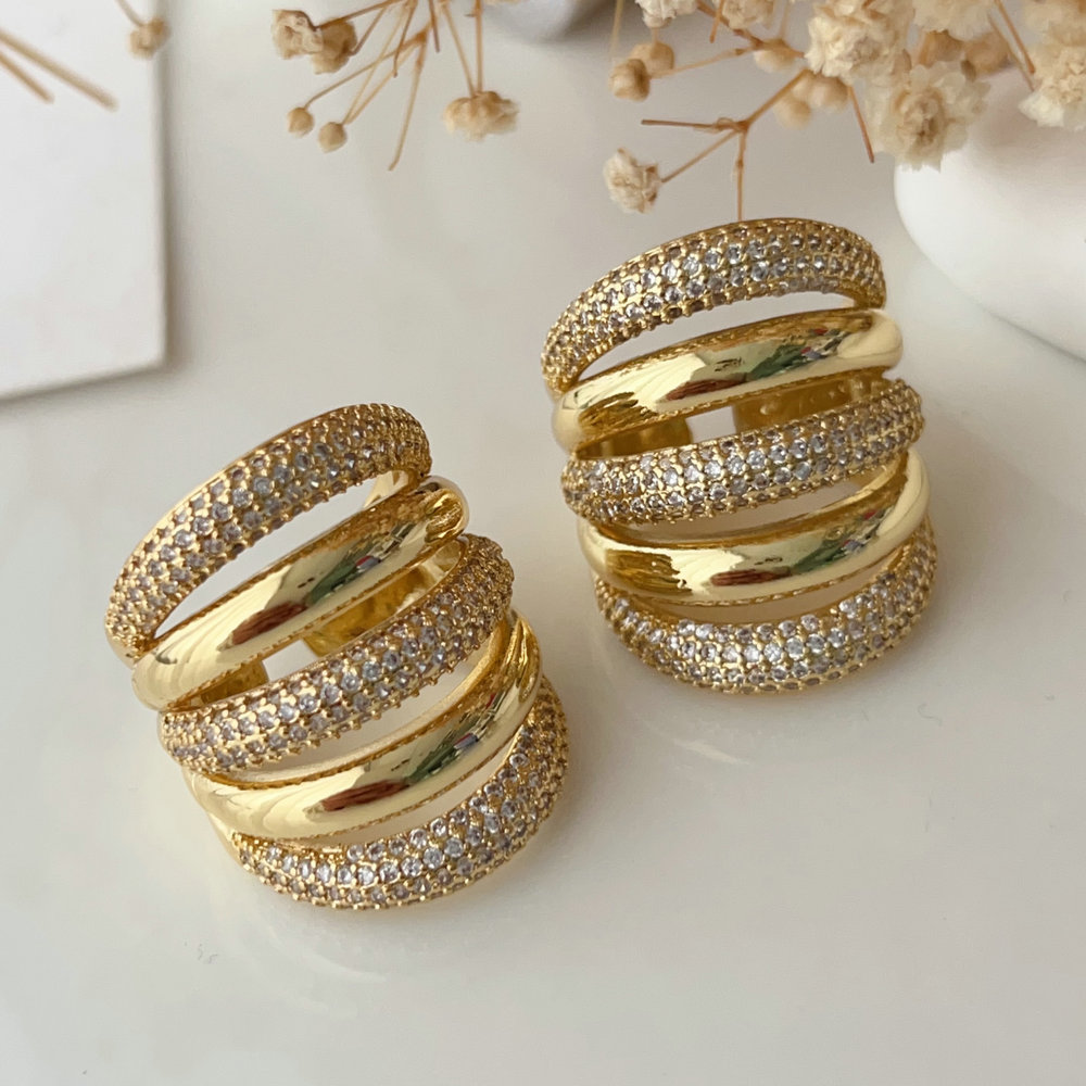 Chunky pave zircon ring