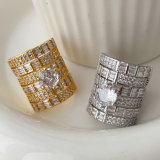 Chunky pave zircon ring