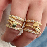 Pave nail ring