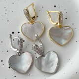 Shell heart earrings