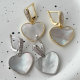 Shell heart earrings