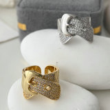 Pave belt ring