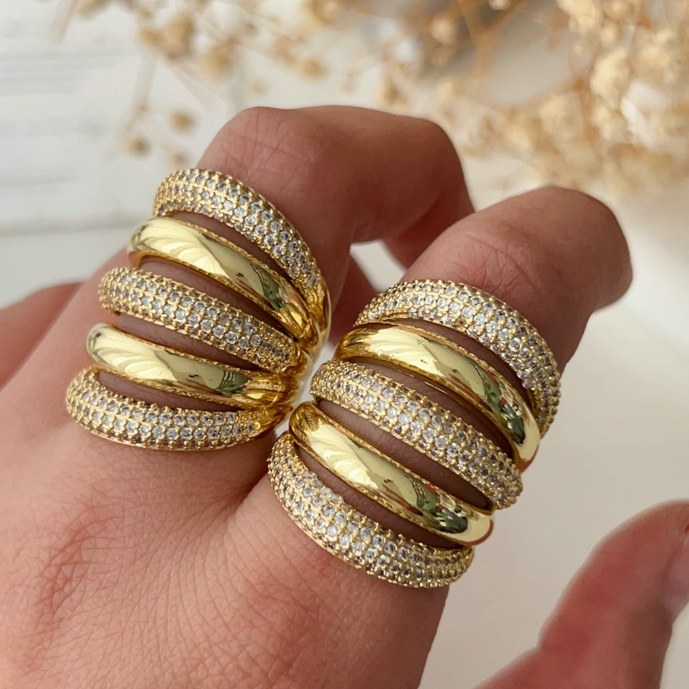 Chunky pave zircon ring