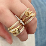 Pave nail ring