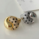 Pave yingyang ring