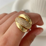 Pave chunky ring