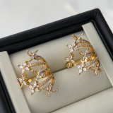 Pave flower ring