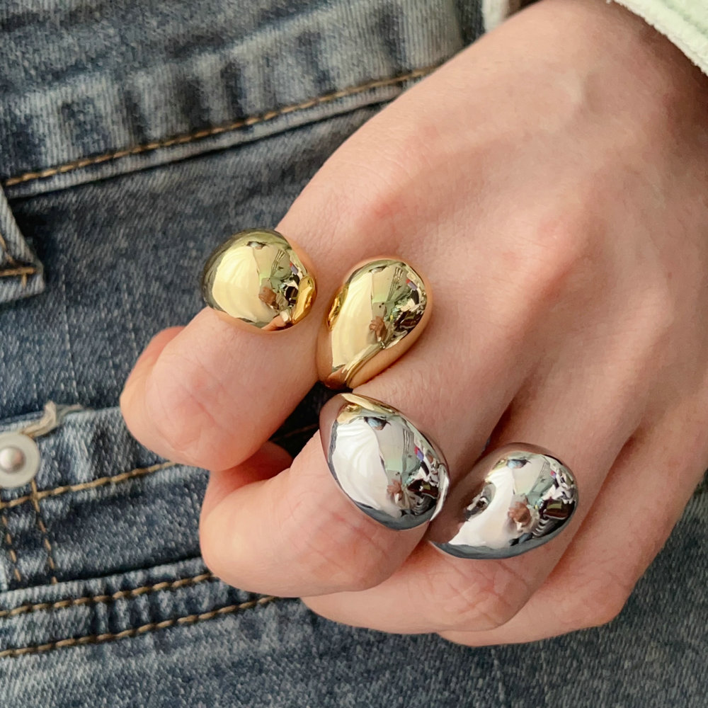 Metal chunky ring