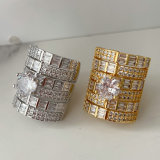 Chunky pave zircon ring