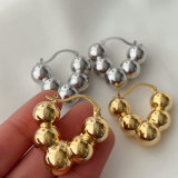 Triangle ball earrings