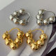 Triangle ball earrings