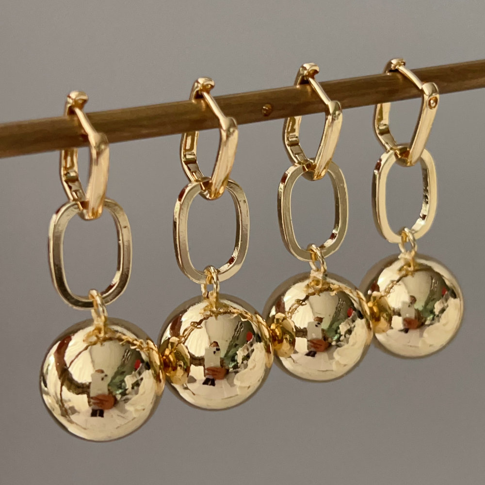Ball chain earrings