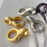 Metal key earrings