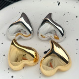 Metal heart earrings