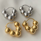 Triangle ball earrings