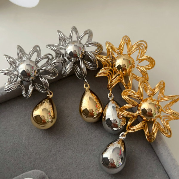 Wire wound earrings
