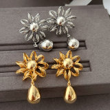 Metal ball earrings