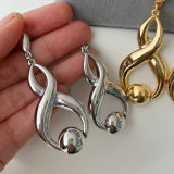 Metal s shape earrings