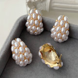 Full pearl earrings