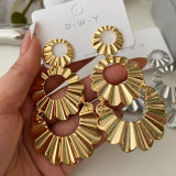 Chunky fan earrings for women jewelry