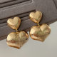 Metal heart earrings