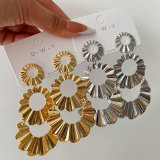 Chunky fan earrings for women jewelry