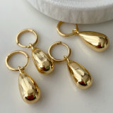 Water drop metal earrings