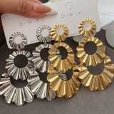 Chunky fan earrings for women jewelry