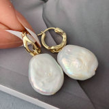 Fresh water pearl drop earrings