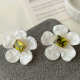 White flower earrings