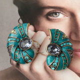 Enamel shell earrings