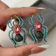 Crystal spider earrings