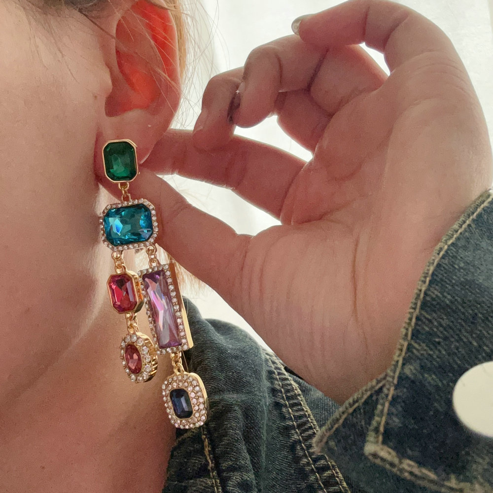 Bling party crystal earrings