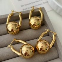 Metal ball earrings