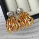 Leaf tassel earrings