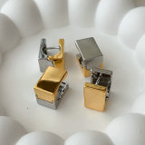 Square metal earrings