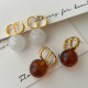 CD gemstone earrings