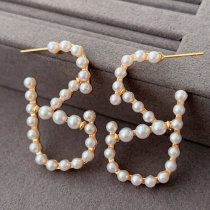 Brand pearl earrings