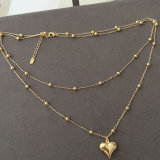 Layer heart necklace