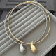 Teardrop charm snake bone necklace