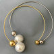 Chunky pearl ball necklace