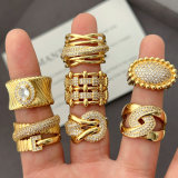 Chunky zircon ring
