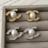 Channel pearl earrings
