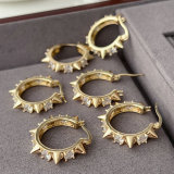 Pave zircon rivet hoop