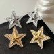 Pave star earrings