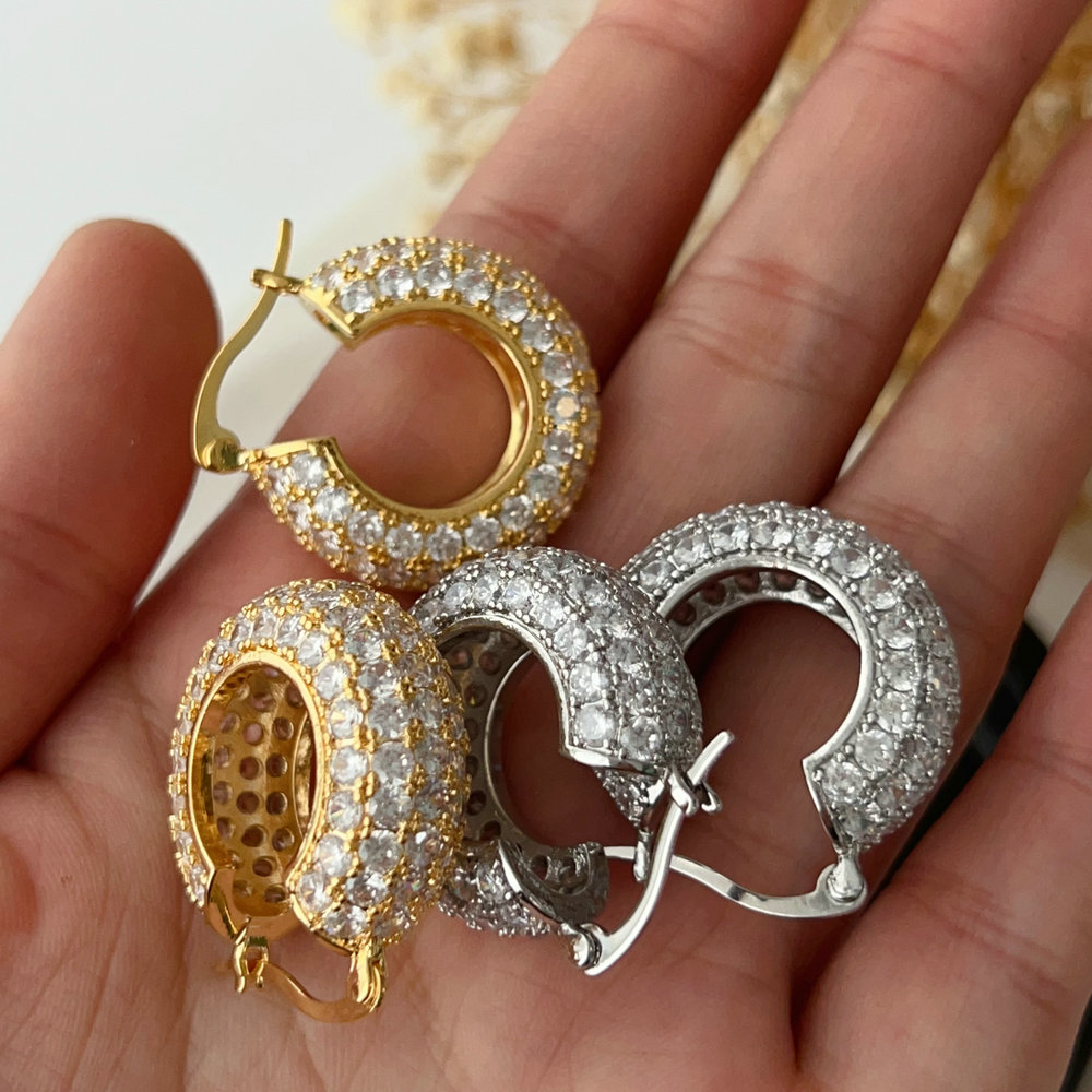 Pave zircon hoop