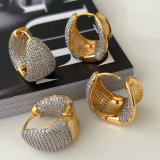 Pave zircon u hoop